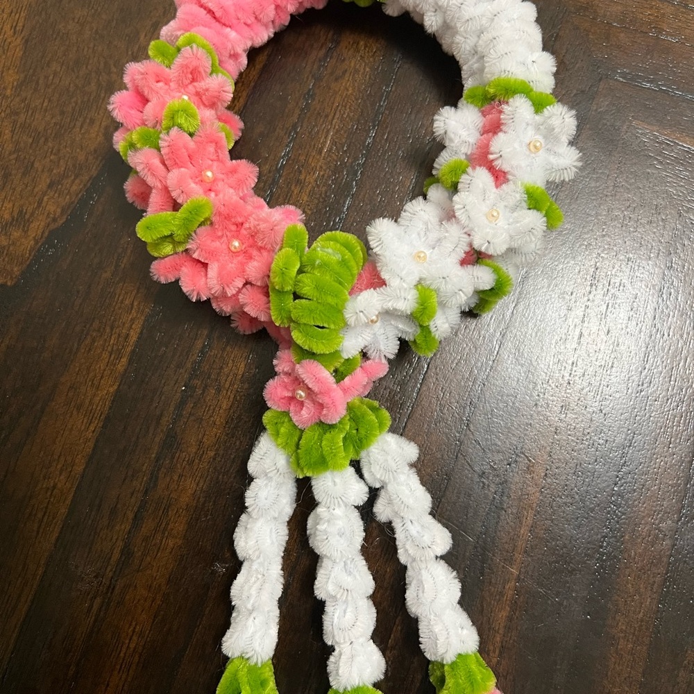 Handmade Beautiful Floral Women’s and Men’s Accessory - Pink, White, and Green